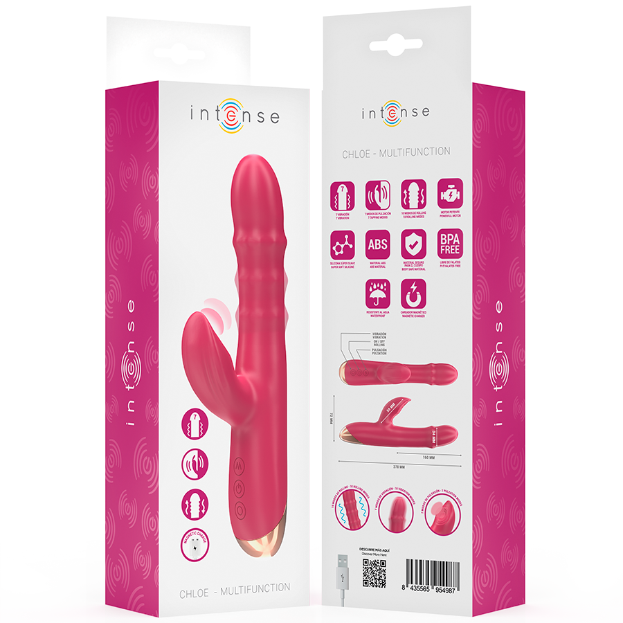 INTENSE - CHLOE MULTIFUNCTION VIBRATOR 3 IN 1 RED - Bild 8