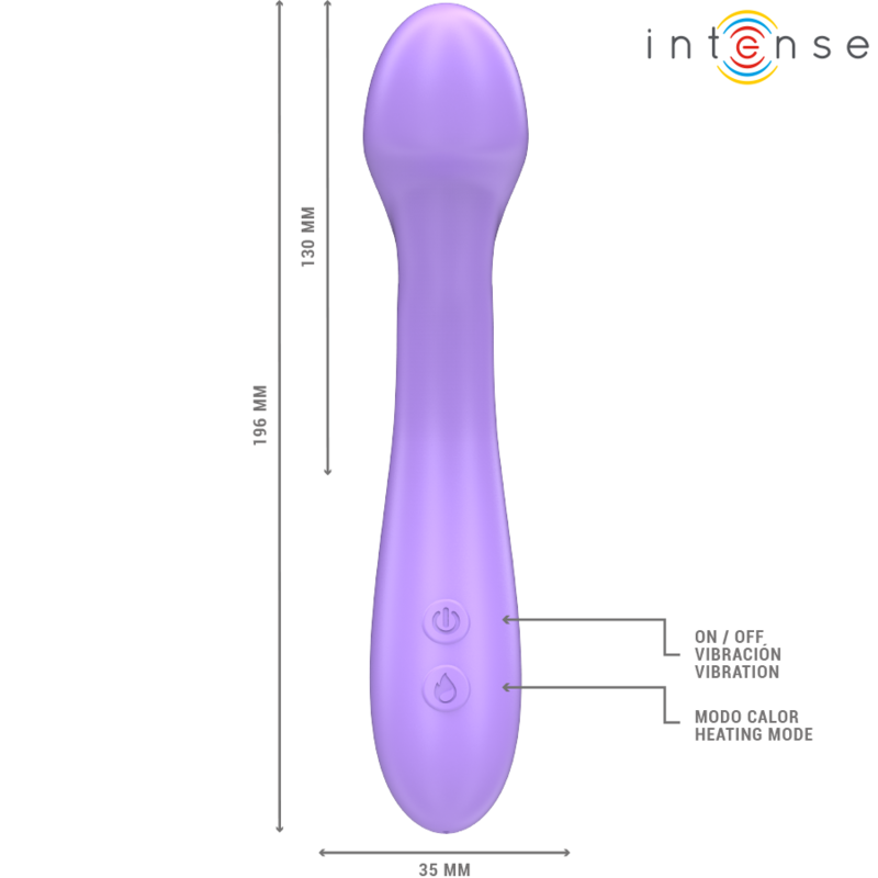 INTENSE - BECKY VIBRATOR 19 CM HEATABLE 7 VIBRATIONS PURPLE - Bild 6
