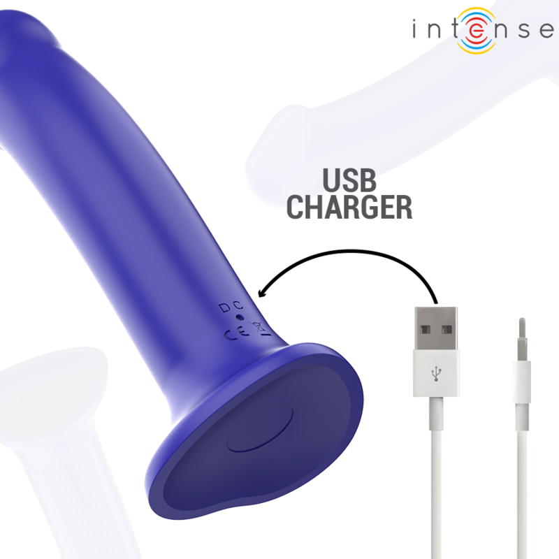 INTENSE - VICTORIA VIBRATOR WITH SUCTION CUP 10 VIBRATIONS DARK BLUE REMOTE CONTROL - Bild 7
