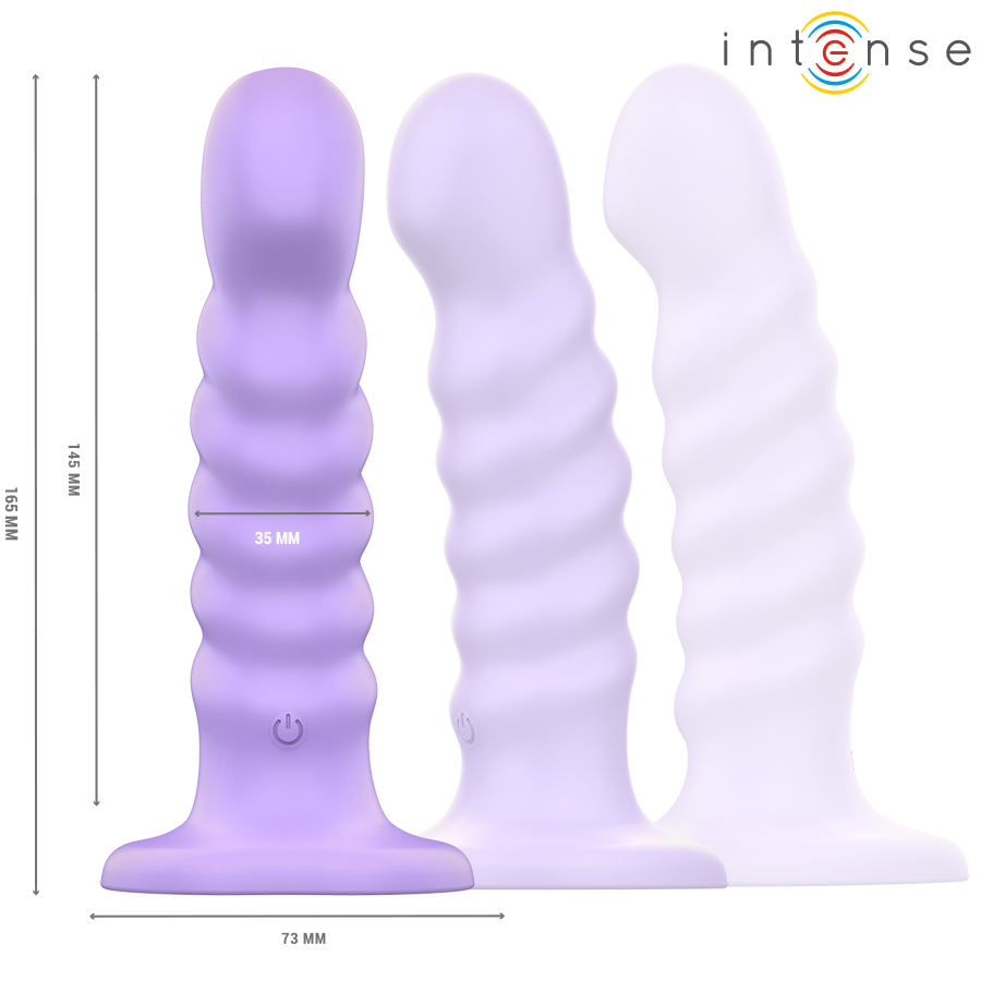 INTENSE - BRENDA VIBRATOR SIZE M SPIRAL DESIGN 10 VIBRATIONS PURPLE REMOTE CONTROL - Bild 3