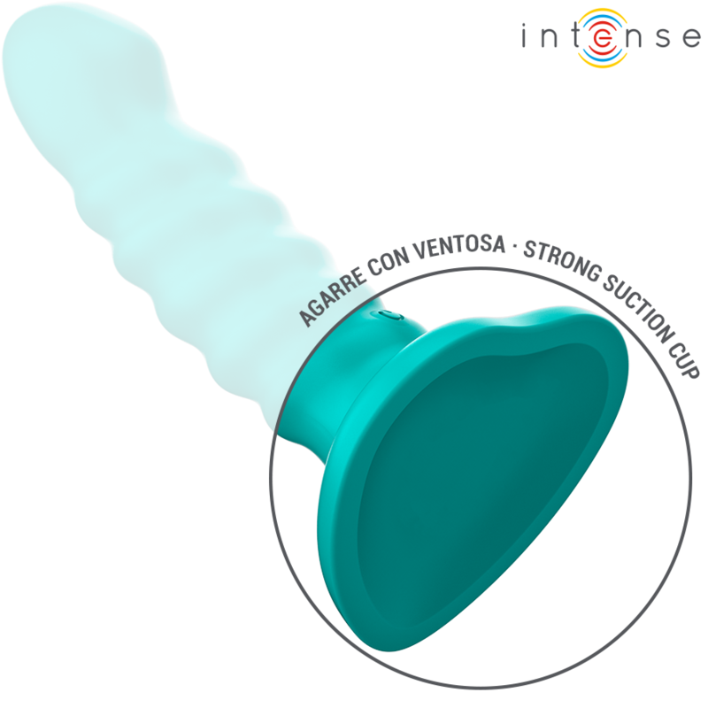 INTENSE - BUFFY VIBRATOR SIZE S SPIRAL DESIGN 10 VIBRATIONS BLUE REMOTE CONTROL - Bild 7