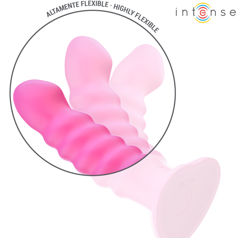 INTENSE - CINDY VIBRATOR SIZE L SPIRAL DESIGN 10 VIBRATIONS PINK REMOTE CONTROL - Bild 5