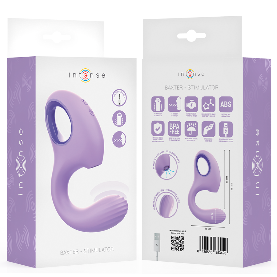 INTENSE - BAXTER VIBRATOR & STIMULATOR VIOLET - Bild 8