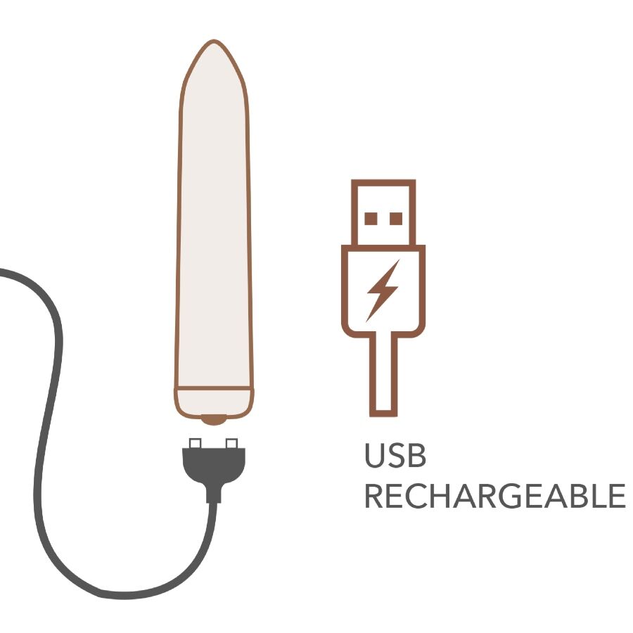 ROCKS-OFF - RECHARGEABLE VIBRATING BULLET GOLDEN ROSE - Bild 6