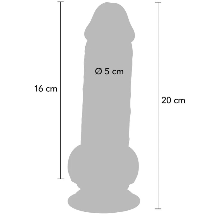 GET REAL - DELUXE REALISTIC PENIS WITH TESTICLES EXTRA THICK 20 CM - Bild 4