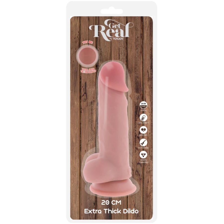 GET REAL - DELUXE REALISTIC PENIS WITH TESTICLES EXTRA THICK 20 CM - Bild 5