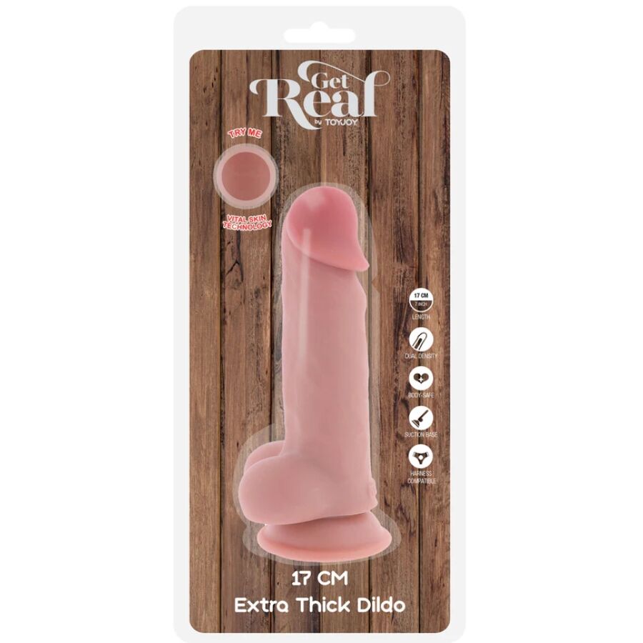 GET REAL - DELUXE REALISTIC PENIS WITH TESTICLES EXTRA THICK 17 CM - Bild 4