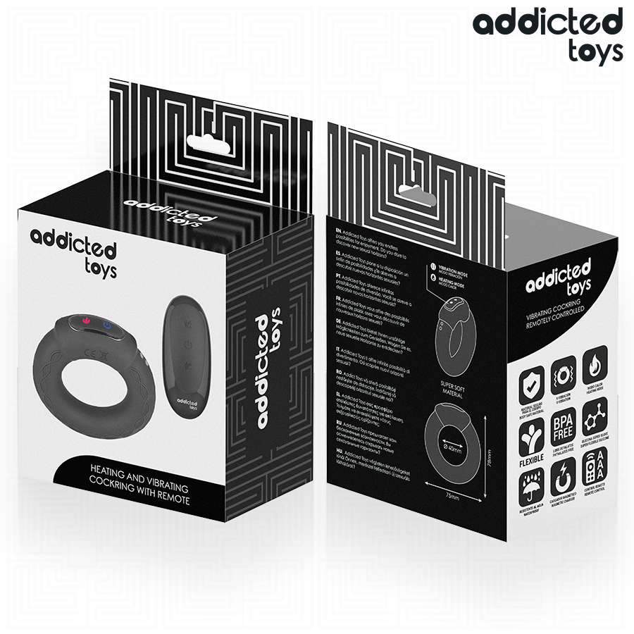 ADDICTED TOYS - HEATING EFFECT VIBRATING COCK RING REMOTE CONTROL - Bild 2