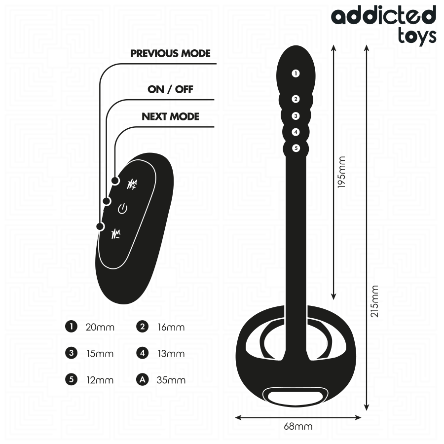 ADDICTED TOYS - P-SPOT VIBRATING COCK RING REMOTE CONTROL - Bild 7