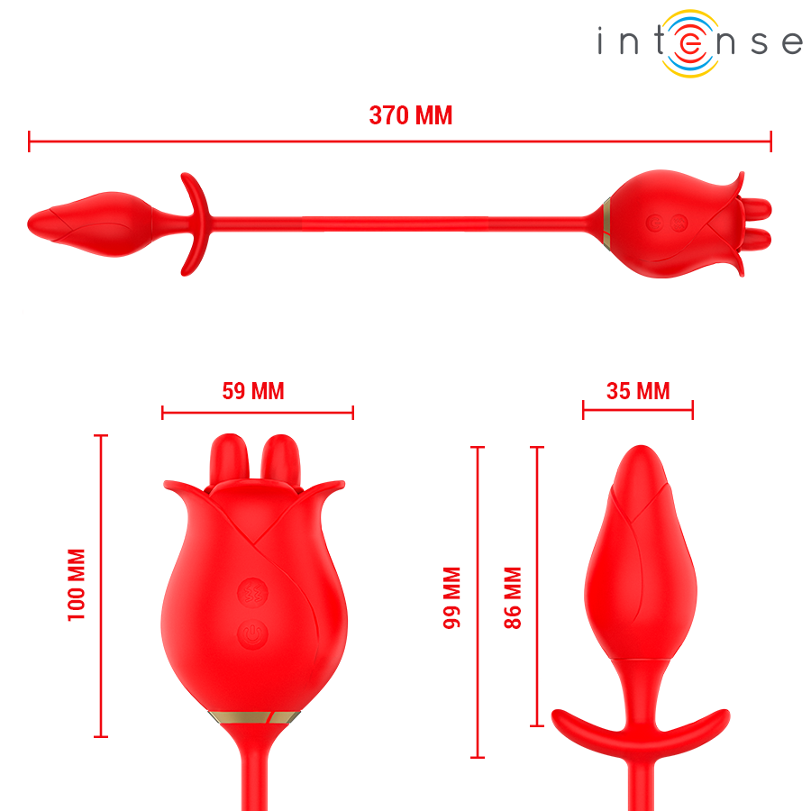 INTENSE - MELANIE DOUBLE CLITORIS STIMULATOR WITH ZIGZAG TONGUE - Bild 6