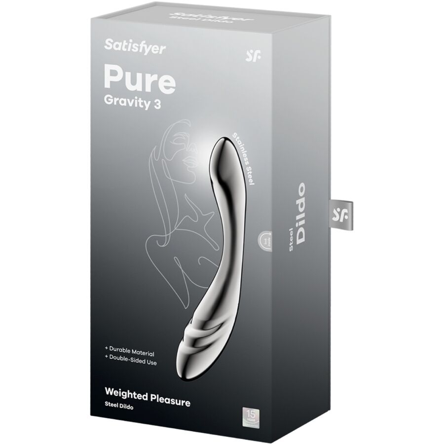 SATISFYER - PURE GRAVITY 3 STAINLESS STEEL DOUBLE-ENDED DILDO - Bild 5