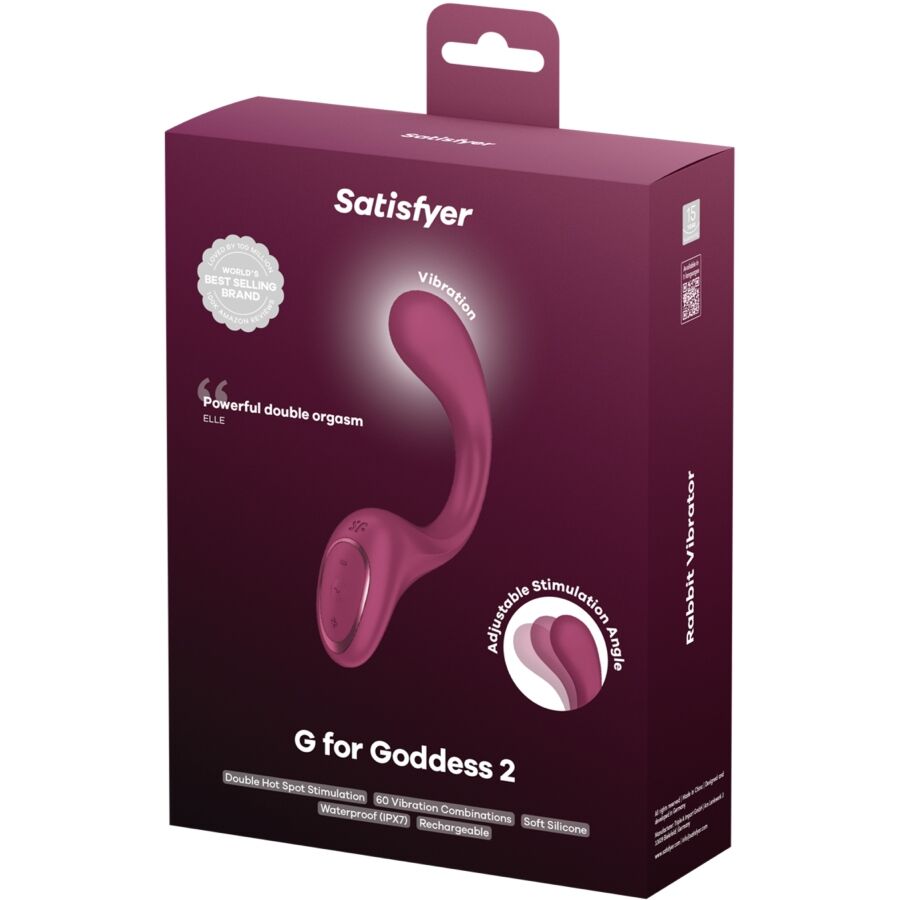 SATISFYER - G FOR GODDESS 2 RABBIT VIBRATOR BOTTLE BORDEAUX - Bild 6
