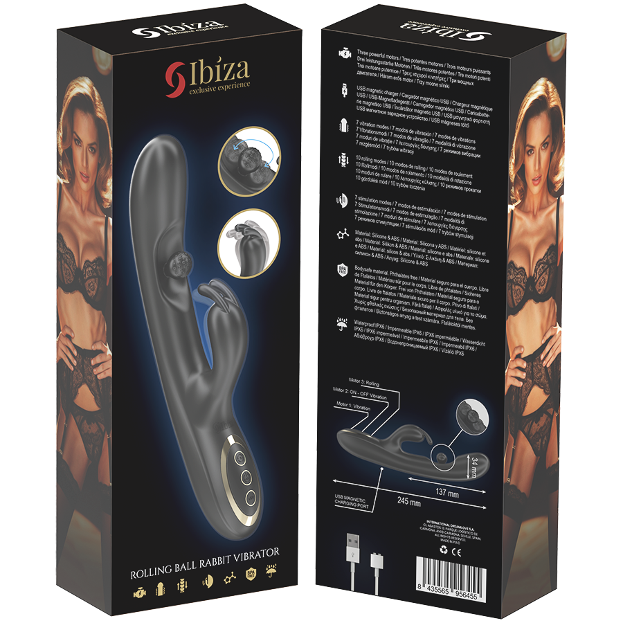 IBIZA - POWERFUL RABBIT VIBRATOR WITH MASSAGING ROLLING PEARL - Bild 7