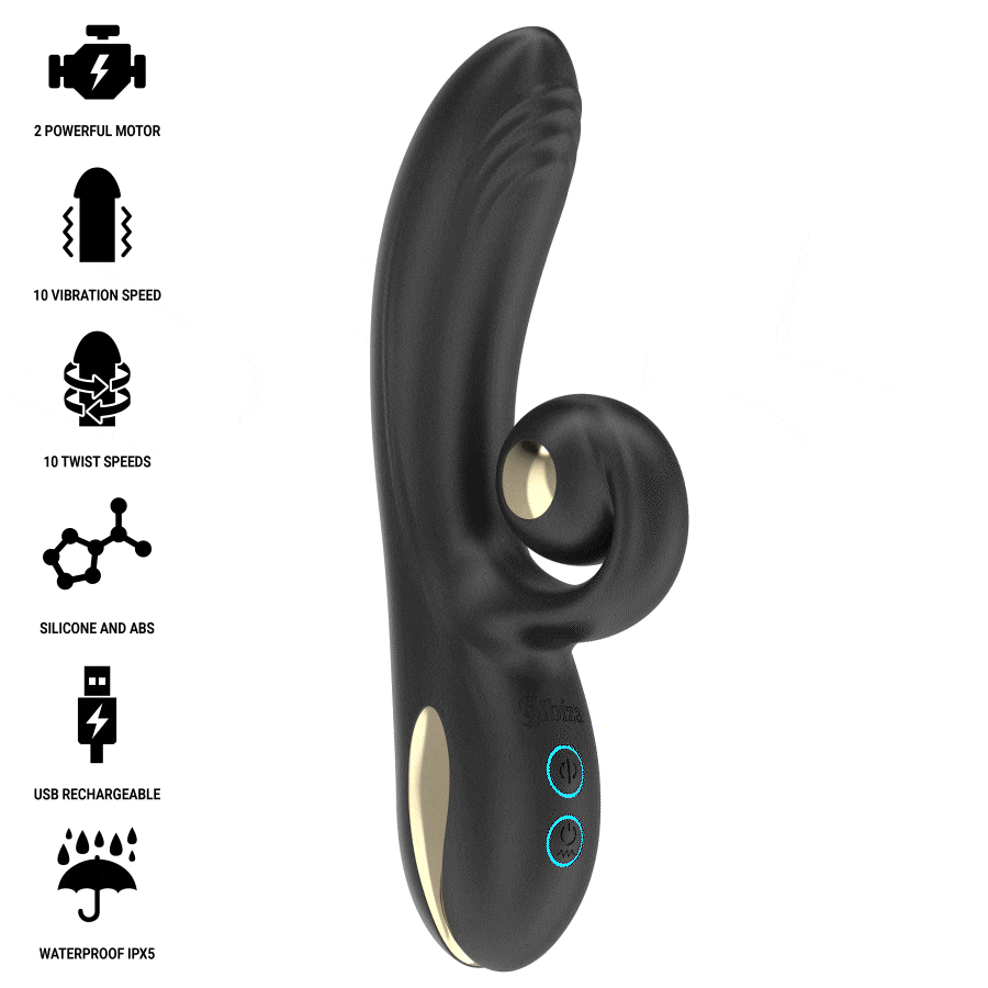 IBIZA - TWISTER VIBRATOR WITH CURVE STIMULATOR AND VIBRO-ROTATION - Bild 4