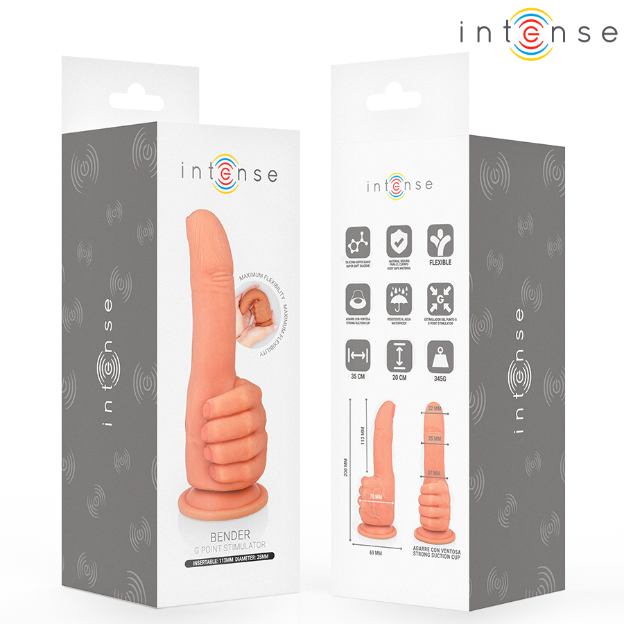 INTENSE - BENDER G-SPOT STIMULATOR FLEXIBLE HAND 11.3 CM - Bild 5