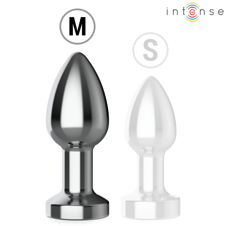 INTENSE - VIBRATING METAL ANAL PLUG WITH LED LIGHTS AND REMOTE CONTROL - SIZE M - Bild 7