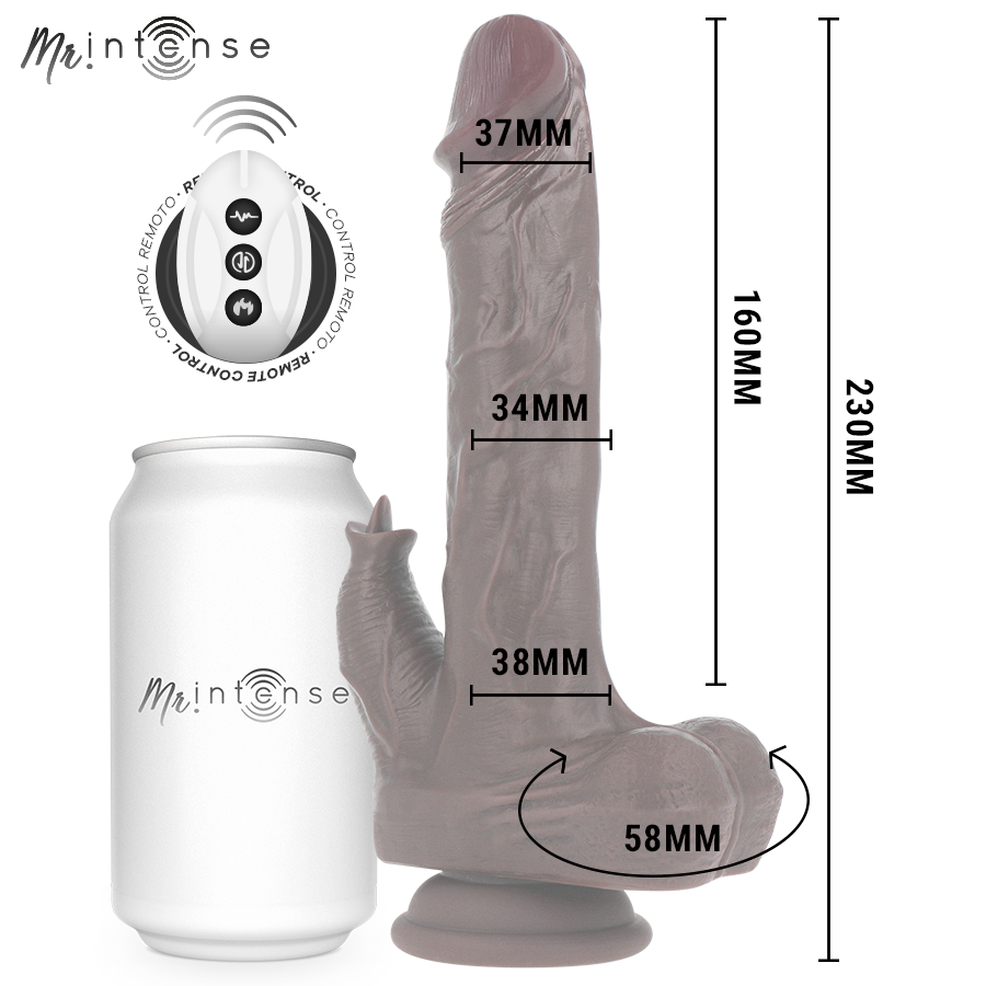 MR INTENSE - MORGAN REALISTIC MULTIFUNCTION DOLL WITH VIBRATION AND UP AND DOWN REMOTE CONTROL 23 CM -O- 3.5 CM - Bild 6