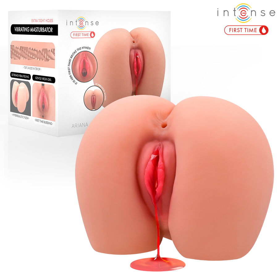 Alternative view of INTENSE FIRST TIME - ARIANA VIRGIN VIBRATOR MASTURBATOR WITH BLEEDING