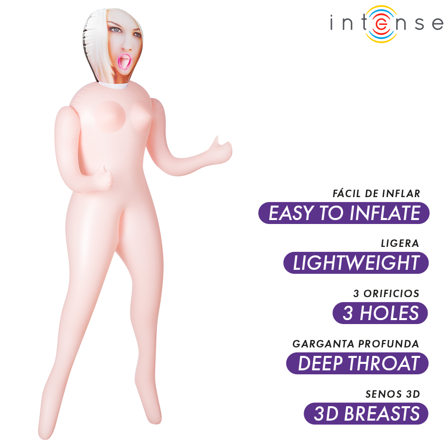 Alternative view of INTENSE DOLLS - IRINA INFLATABLE DOLL WITH THREE ORIFICES