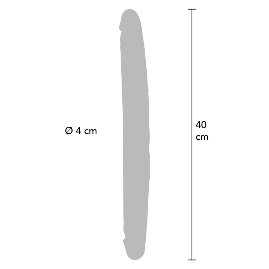GET REAL - DOUBLE-ENDED SILICONE DILDO CARAMEL 40 CM - Bild 3