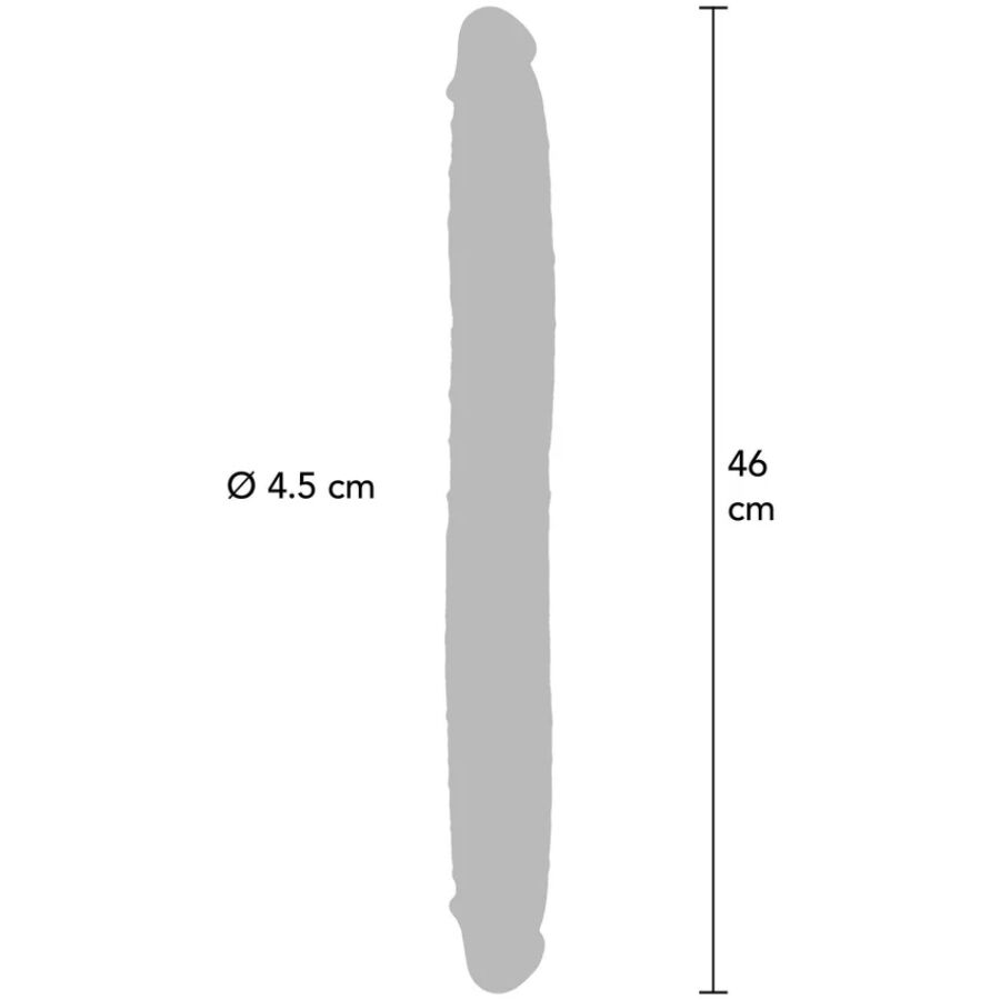 GET REAL - DOUBLE-ENDED SILICONE DILDO CARAMEL 46 CM - Bild 3