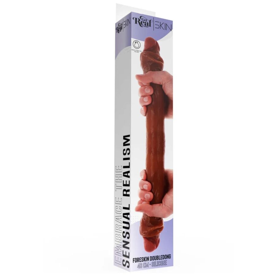 GET REAL - DOUBLE-ENDED SILICONE DILDO CARAMEL 46 CM - Bild 4