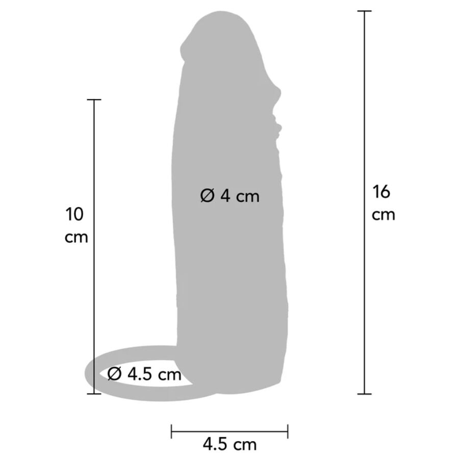 GET REAL - HYDRATED SKIN SILICONE PENIS SLEEVE CARAMEL 16 CM - Bild 3