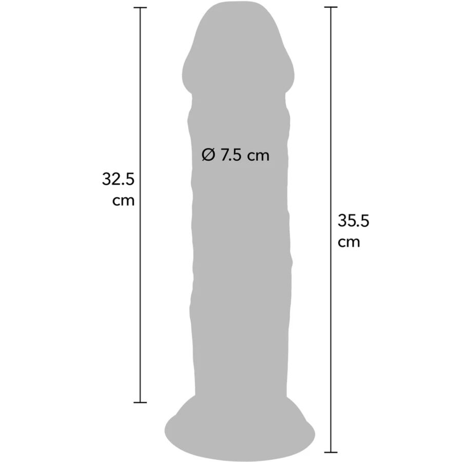 Alternative view of GET REAL - DELUXE THICK DOUBLE-DENSITY TPE DONG 35.5 CM
