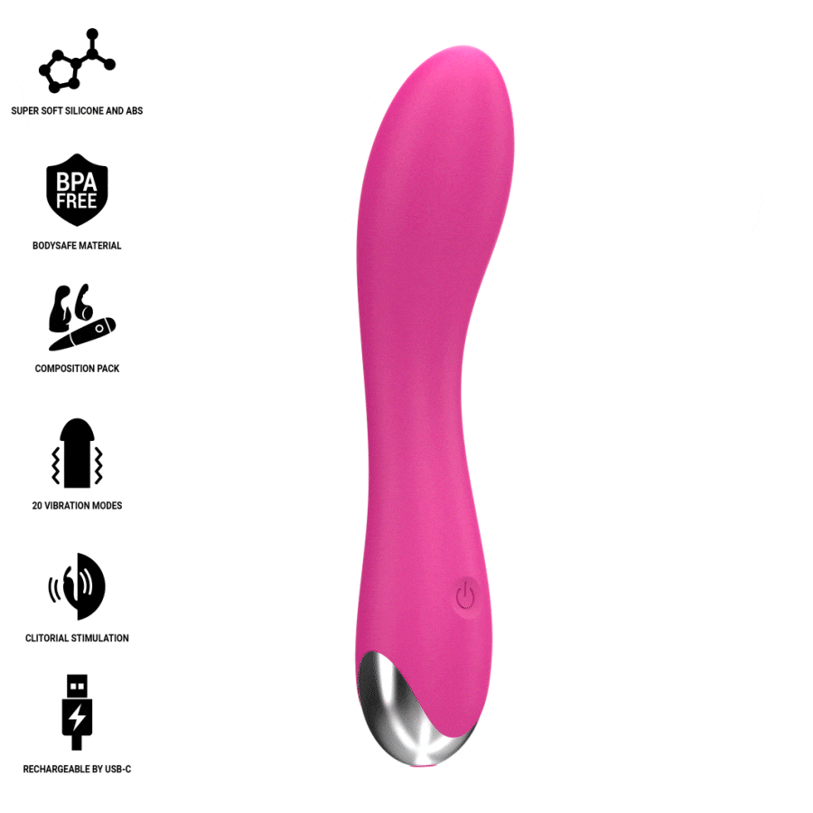 Alternative view of INTENSE - CHER VIBRATOR WITH 20 PATTERNS AND INTERCHANGEABLE HEADS