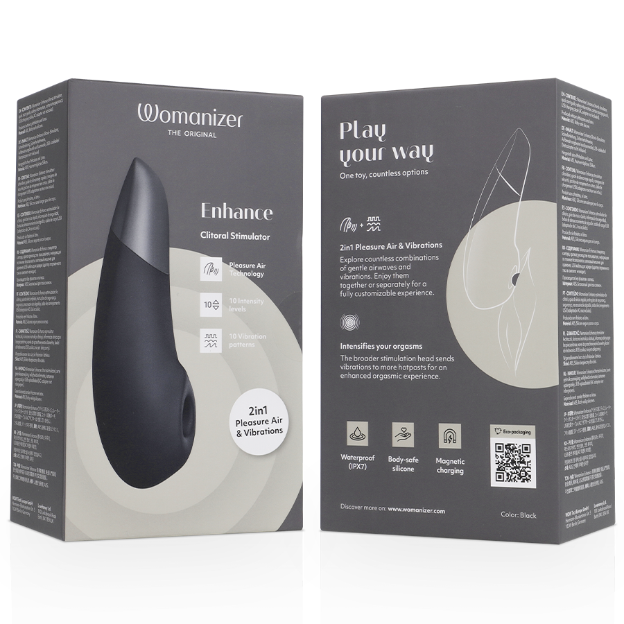 WOMANIZER - ENHANCE CLITORIAL STIMULATOR BLACK - Bild 7