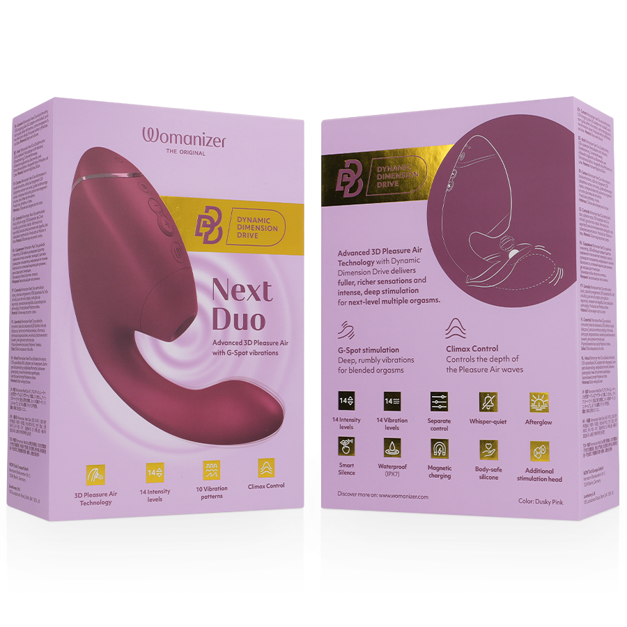 WOMANIZER - DUO NEXT DUAL CLITORAL & G-SPOT STIMULATOR DUSKY PINK - Bild 6