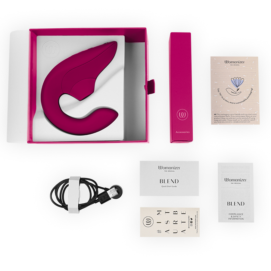 WOMANIZER - BLEND RABBIT VIBRATOR STIMULATOR VIBRANT PINK - Bild 6