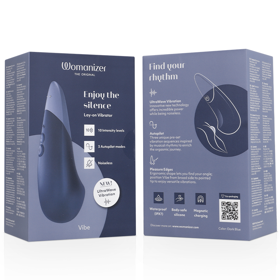 WOMANIZER - VIBE LAY-ON SILENT VIBRATOR DARK BLUE - Bild 7