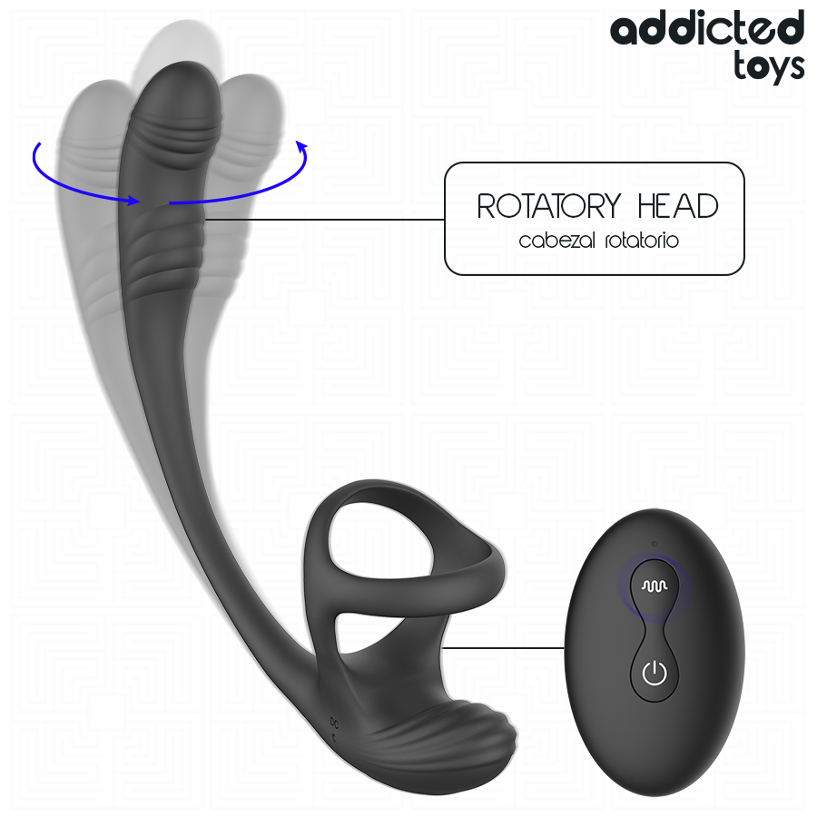 ADDICTED TOYS - ANAL PLUG WITH VIBRATION AND 360º WAVING AND TESTICLE STIMULATOR - Bild 4