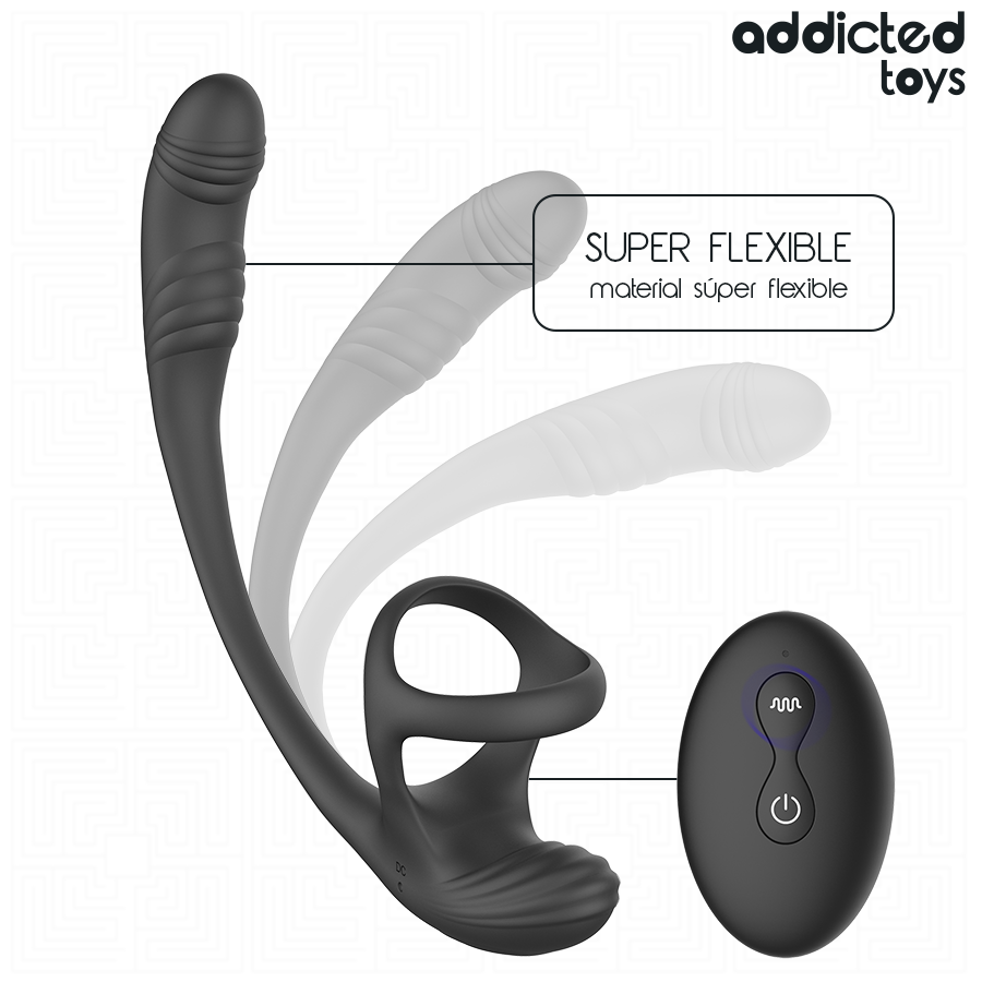 ADDICTED TOYS - ANAL PLUG WITH VIBRATION AND 360º WAVING AND TESTICLE STIMULATOR - Bild 3