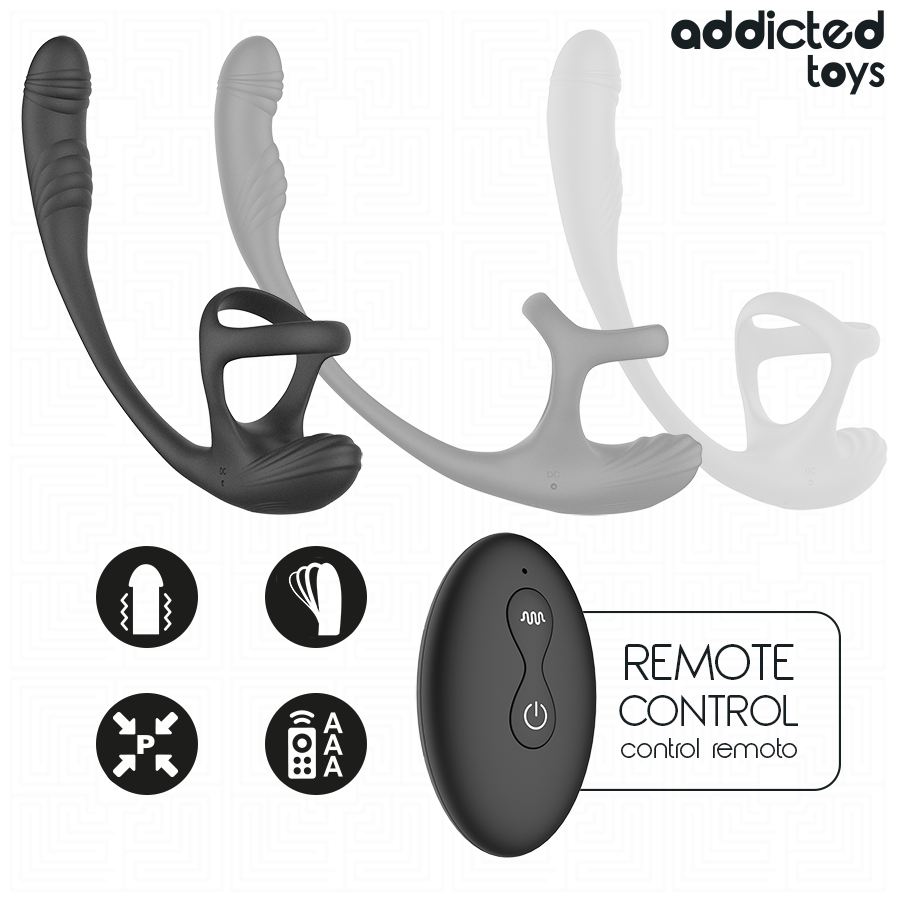 ADDICTED TOYS - ANAL PLUG WITH VIBRATION AND 360º WAVING AND TESTICLE STIMULATOR - Bild 6