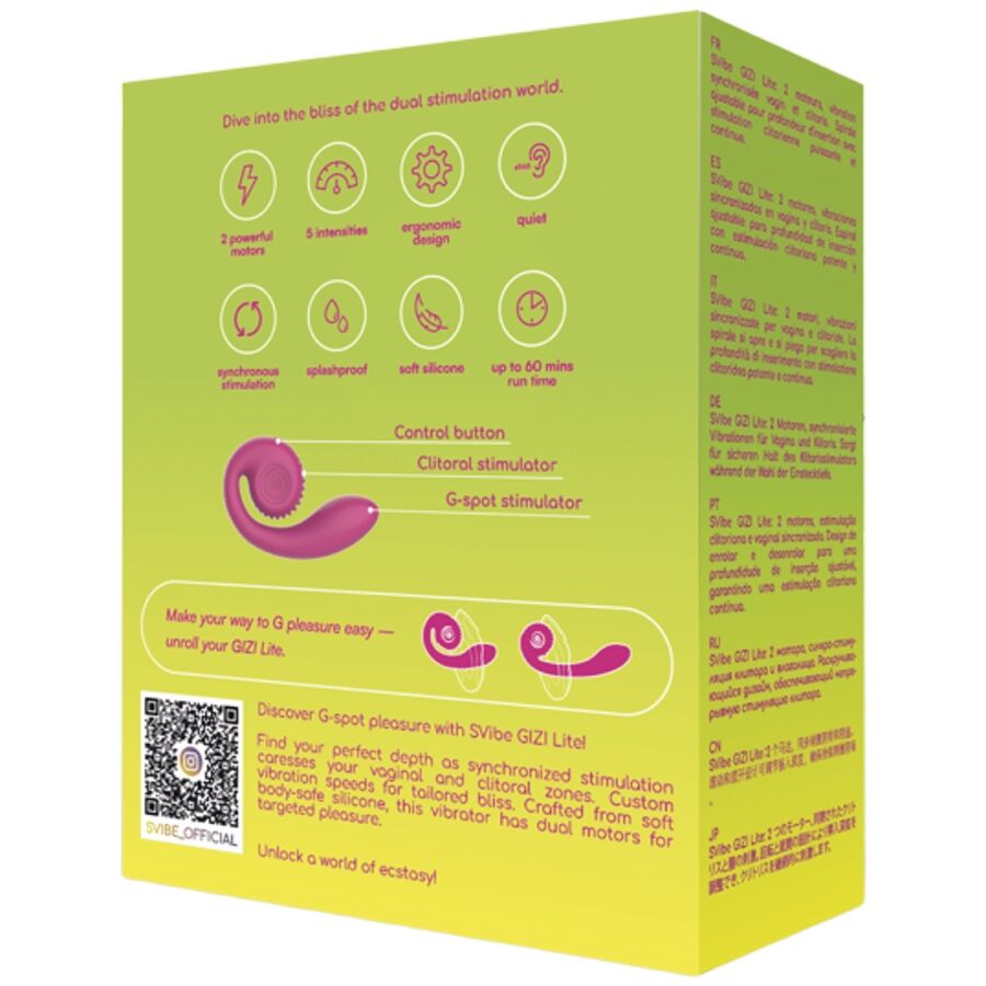 SNAIL VIBE - GIZI LITE DUAL G-SPOT & CLITORAL PINK VIBRATOR - Bild 5