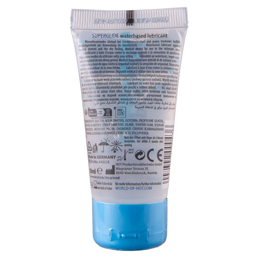 Alternative view of HOT - SUPERGLIDE LIQUID PLEASURE WATERBASED LUBRICANT 30 ML