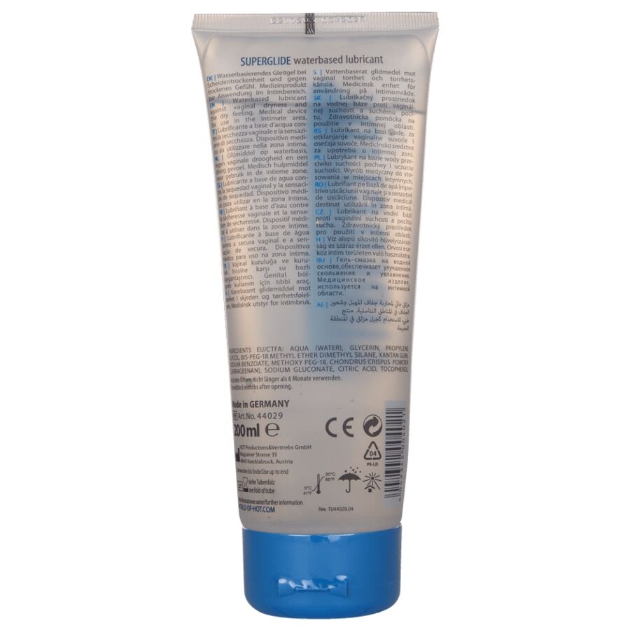 Alternative view of HOT - SUPERGLIDE LIQUID PLEASURE WATERBASED LUBRICANT 200 ML