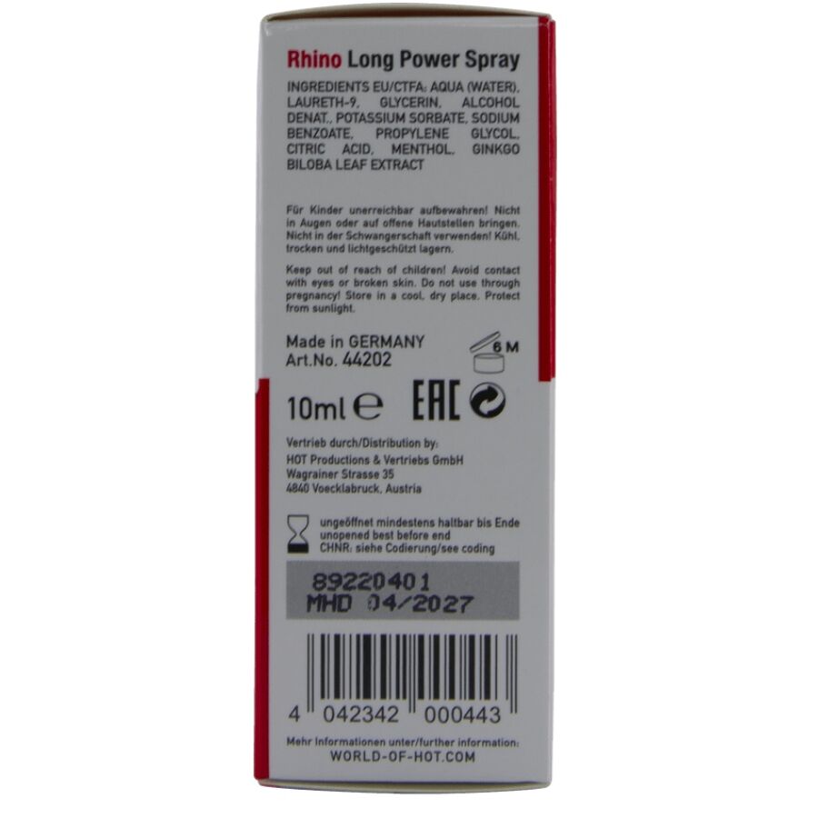 HOT - RHINO LONG POWER SPRAY 10 ML - Bild 5