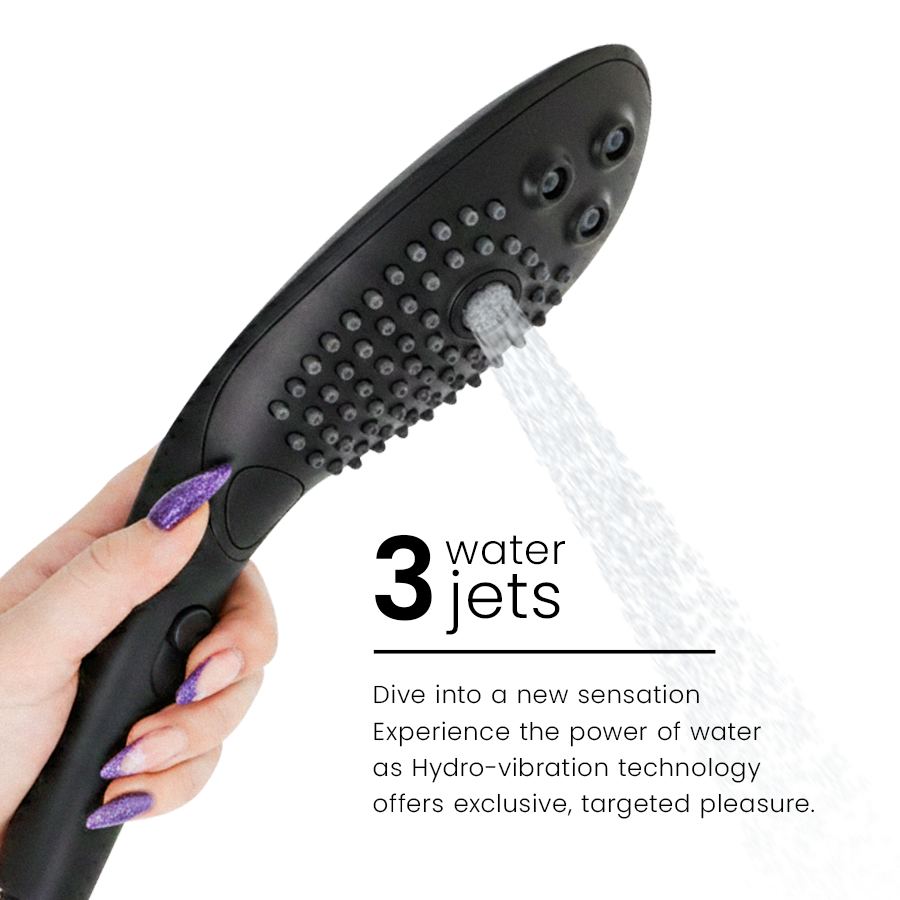 WOMANIZER - WAVE CLITORAL STIMULATING SHOWER HEAD BLACK - Bild 4