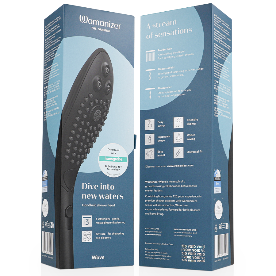 WOMANIZER - WAVE CLITORAL STIMULATING SHOWER HEAD BLACK - Bild 7