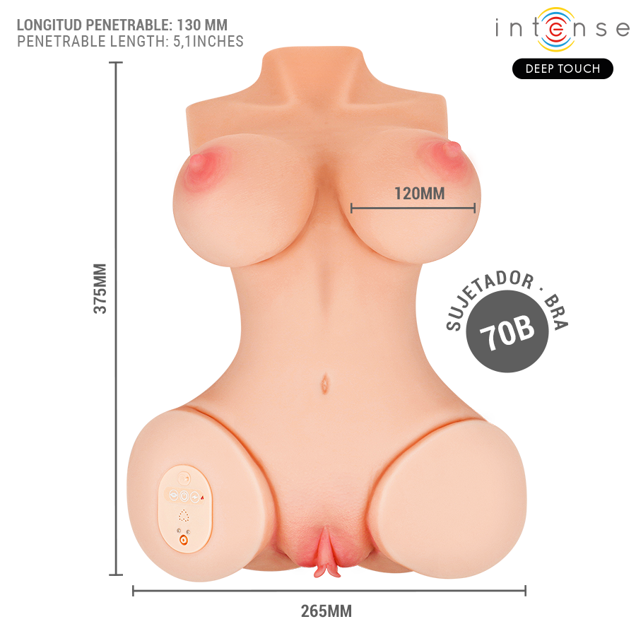 INTENSE DEEP TOUCH - VERO TORSO VAGINA WITH SUCTION, HEAT, VIBRATION AND VOICE EFFECTS L 5.5 KG - Bild 7