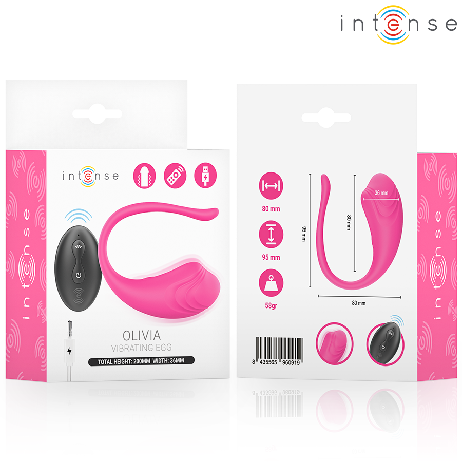 INTENSE - OLIVIA PINK VIBRATING EGG WITH REMOTE CONTROL - Bild 4