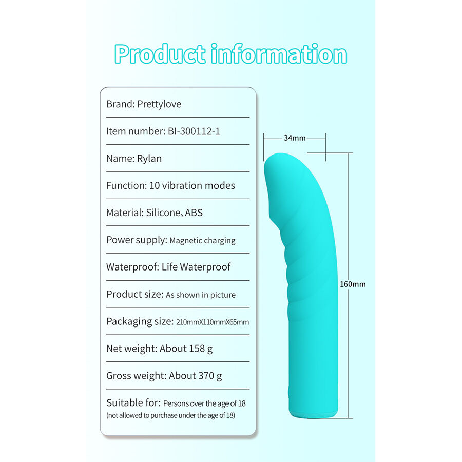 PRETTY LOVE - RYLAN G-SPOT BLUE VIBRATOR - Bild 10