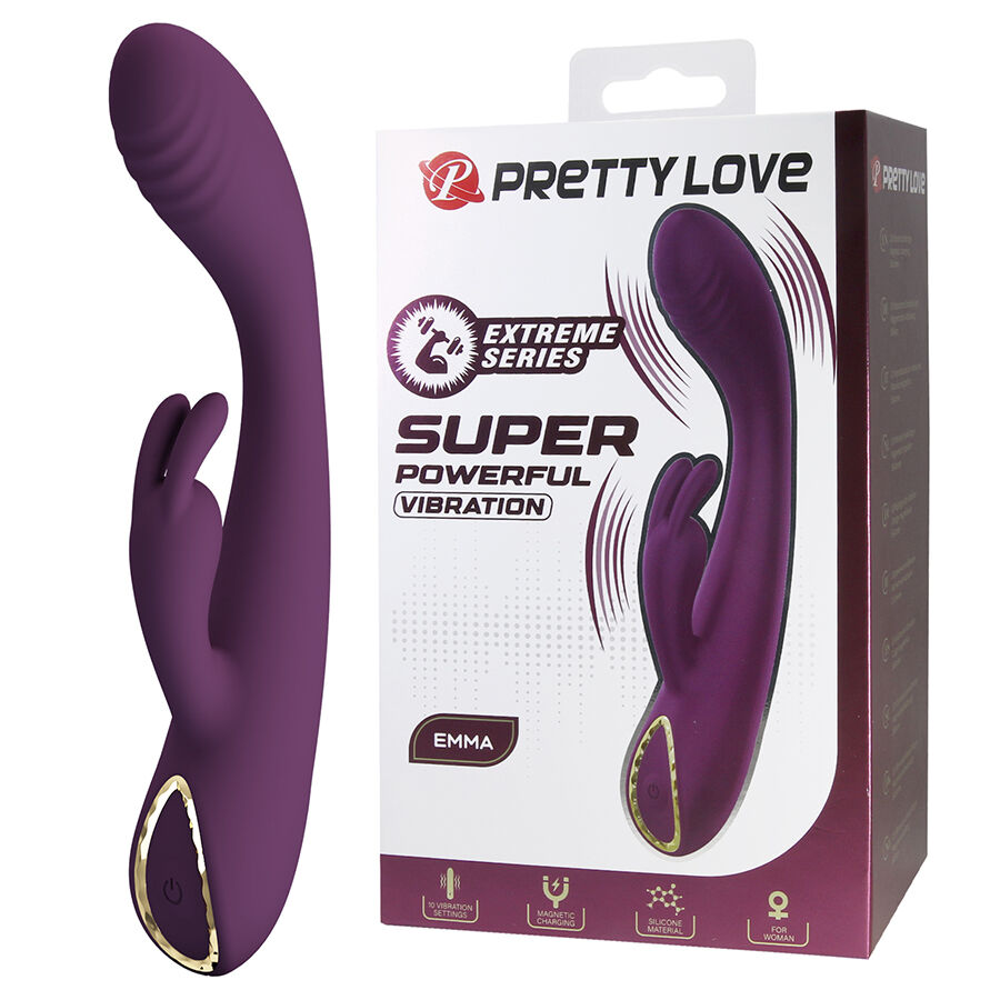 PRETTY LOVE - EMMA RABBIT PURPLE VIBRATOR WITH STIMULATOR - Bild 9