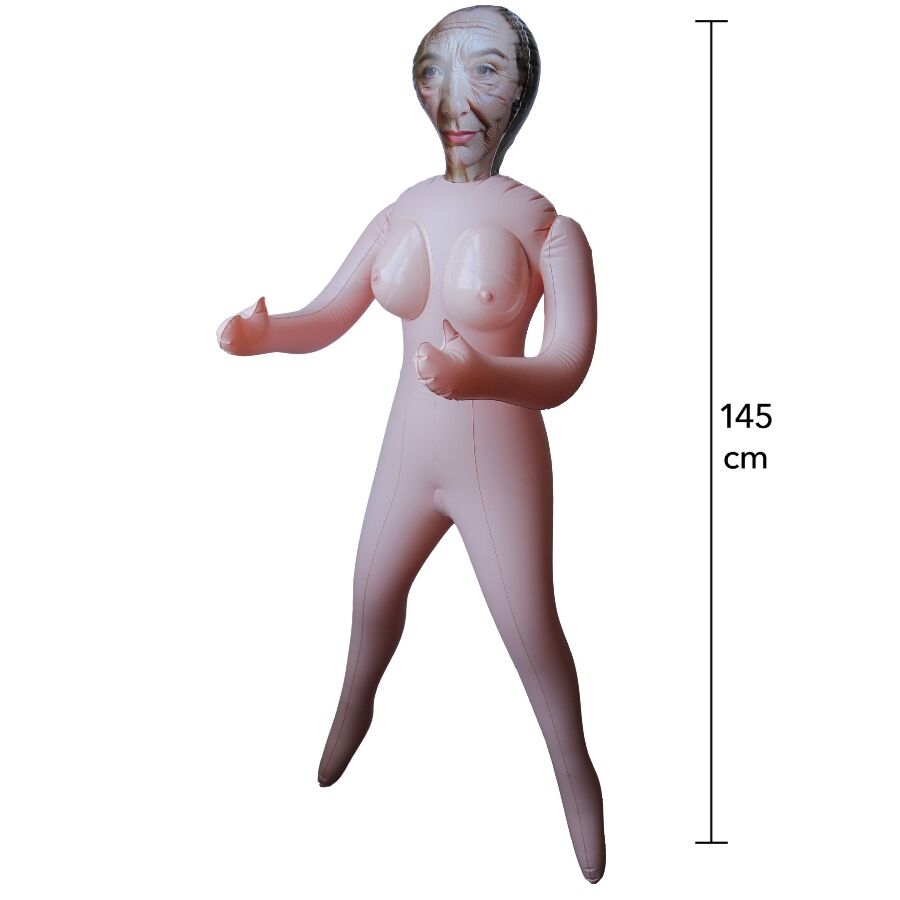 Alternative view of HIDDEN DESIRE - HORNY GRANNY INFLATABLE DOLL 145 CM
