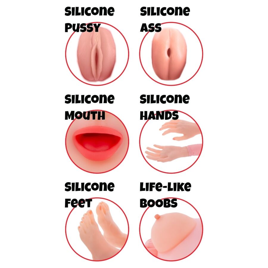 HIDDEN DESIRE - LUSTY LOLA INFLATABLE DOLL 145 CM - Bild 4