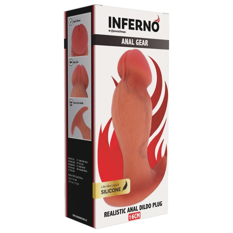 HIDDEN DESIRE - INFERNO REALISTIC BUTTPLUG 16 CM - Bild 3