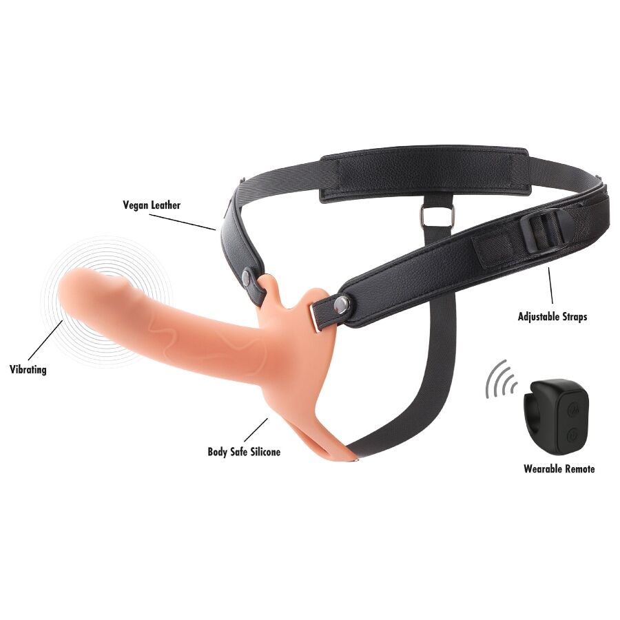 HIDDEN DESIRE - INFERNO VIBRATING PENIS SLEEVE STRAP-ON 16 CM - Bild 5